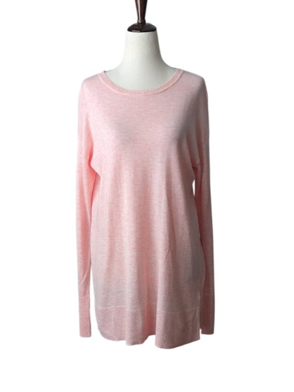 A NEW DAY Blush Pink Ultra Soft Longline Tunic Sweater Women's Medium EUC